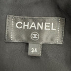Chanel Silk Logo with Ribbon Tie Tweed Sleeveless Dress Multicolor 34 — view 8