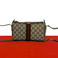 Gucci Vintage Sherry Line GG Pattern Logo Leather Mini Shoulder Bag Brown