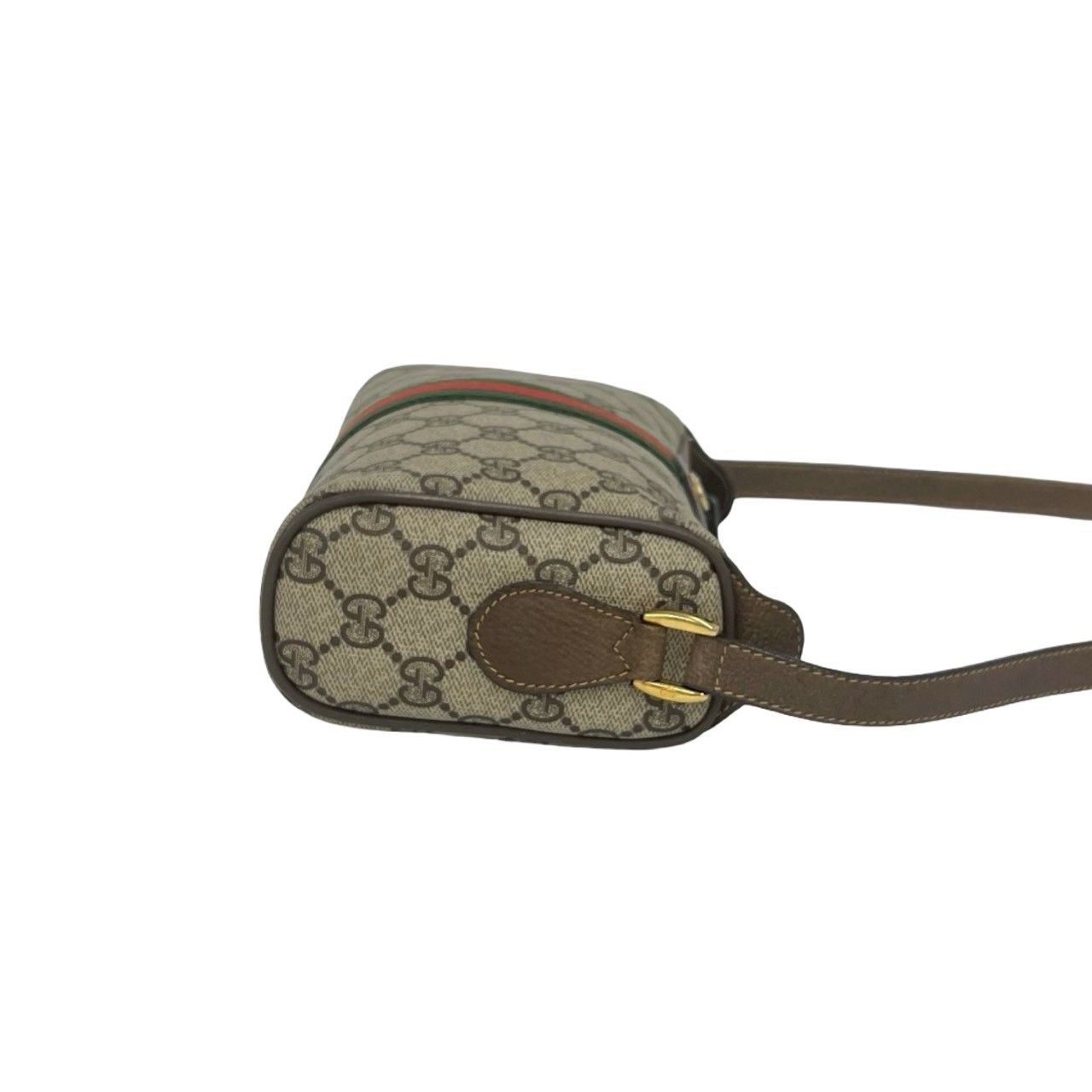 Gucci Vintage Sherry Line GG Pattern Logo Leather Mini Shoulder Bag Brown — view 6