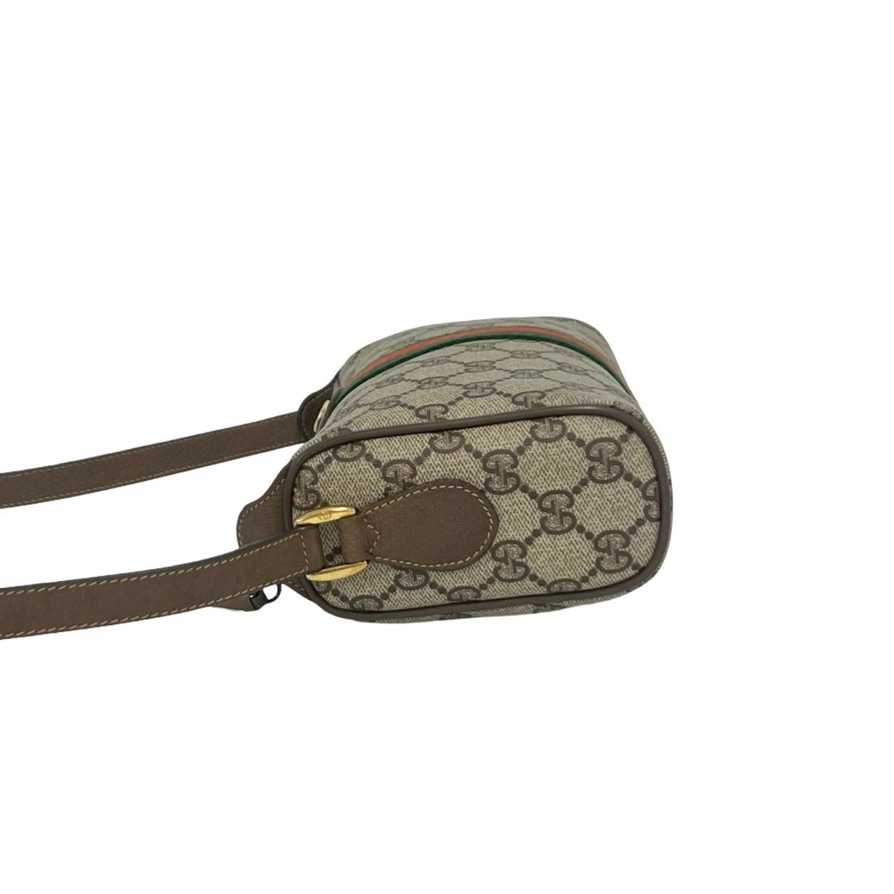 Gucci Vintage Sherry Line GG Pattern Logo Leather Mini Shoulder Bag Brown — view 5