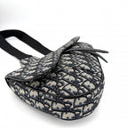 Dior Belt Bag Oblique Crossbody Canvas Navy Beige Silver — view 3