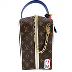 Louis Vuitton Handbag Monogram Nba Crocodile Drop Kit Collaboration Brown Gold