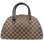 Louis Vuitton Libera MM Mini Boston Bag Damier Canvas Brown Gold — view 2