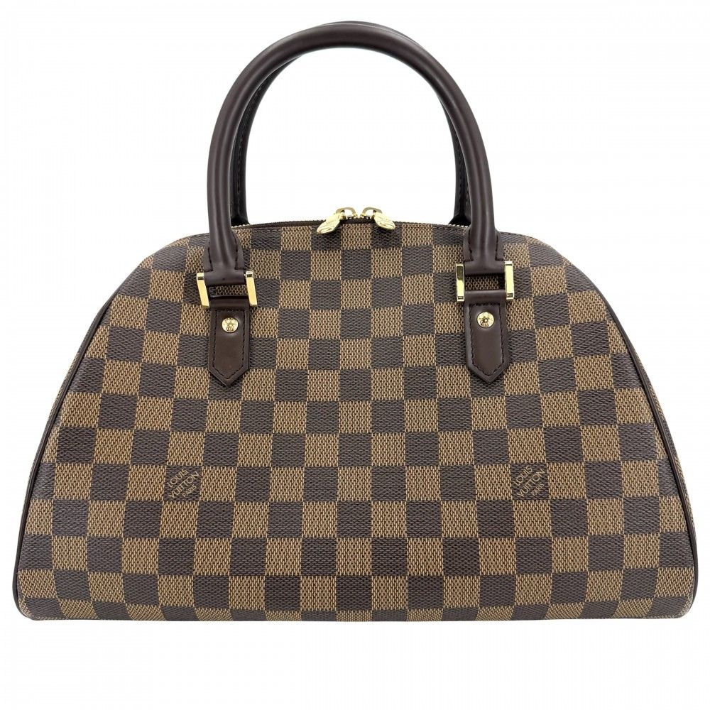 Louis Vuitton Libera MM Mini Boston Bag Damier Canvas Brown Gold