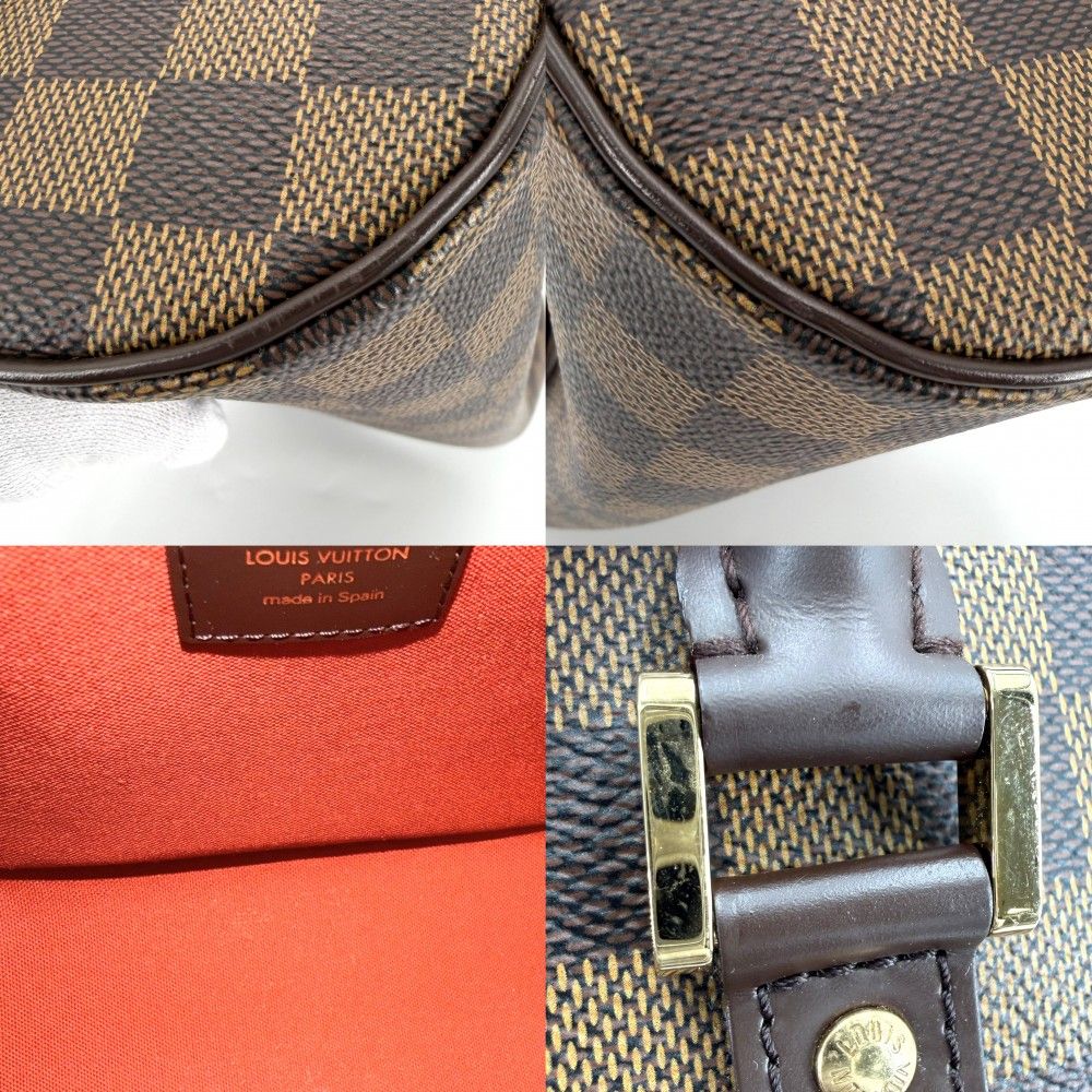 Louis Vuitton Libera MM Mini Boston Bag Damier Canvas Brown Gold — view 6