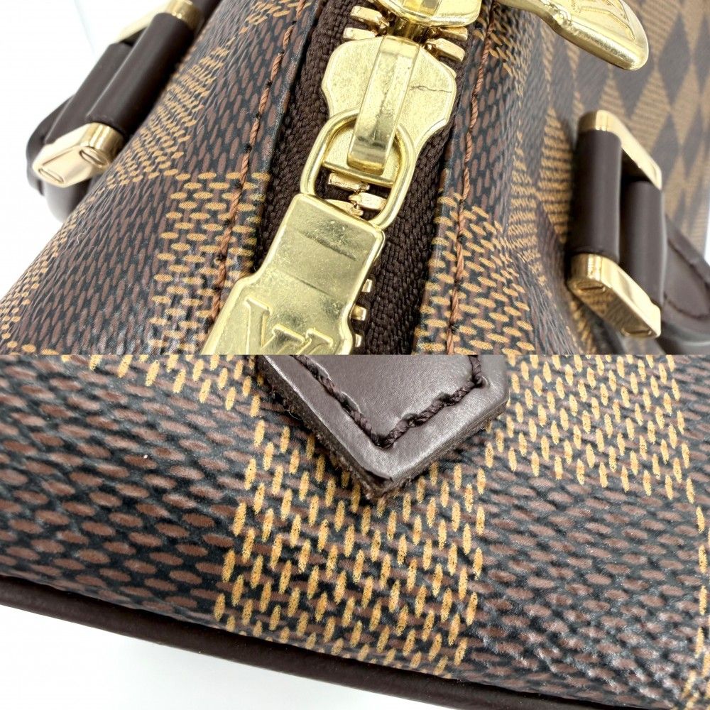 Louis Vuitton Libera MM Mini Boston Bag Damier Canvas Brown Gold — view 7