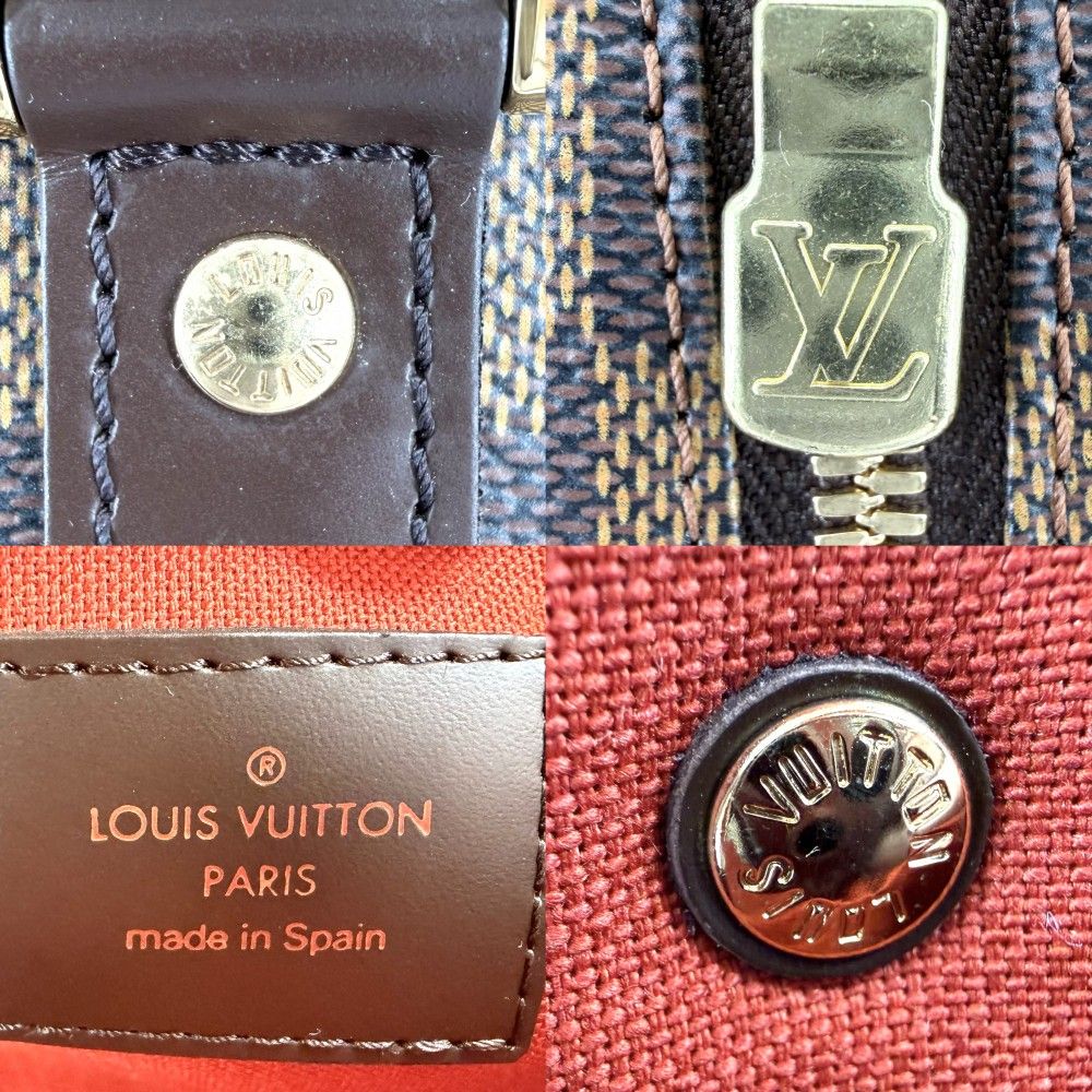 Louis Vuitton Libera MM Mini Boston Bag Damier Canvas Brown Gold — view 5