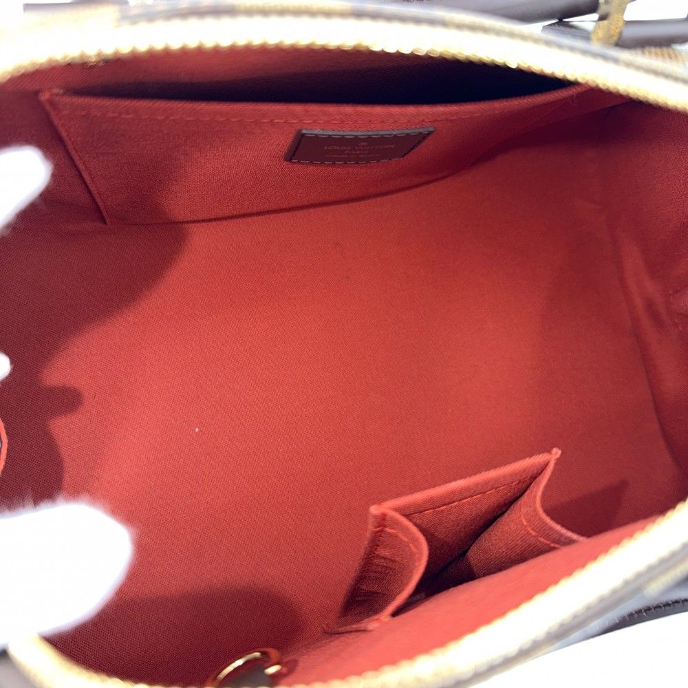 Louis Vuitton Libera MM Mini Boston Bag Damier Canvas Brown Gold — view 4