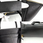 Celine 2-Way Little Luggage Shoulder Bag Leather Black Gold — view 6