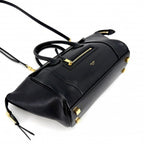 Celine 2-Way Little Luggage Shoulder Bag Leather Black Gold — view 3