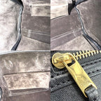Celine 2-Way Little Luggage Shoulder Bag Leather Black Gold — view 7