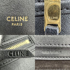 Celine 2-Way Little Luggage Shoulder Bag Leather Black Gold — view 5