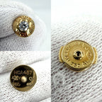 Louis Vuitton Earrings Puss Dreille Clou Round 18k YG Gold Diamond — view 3
