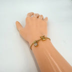 Louis Vuitton Bracelet Monogram Flower Loulou Glam Star Gold — view 3