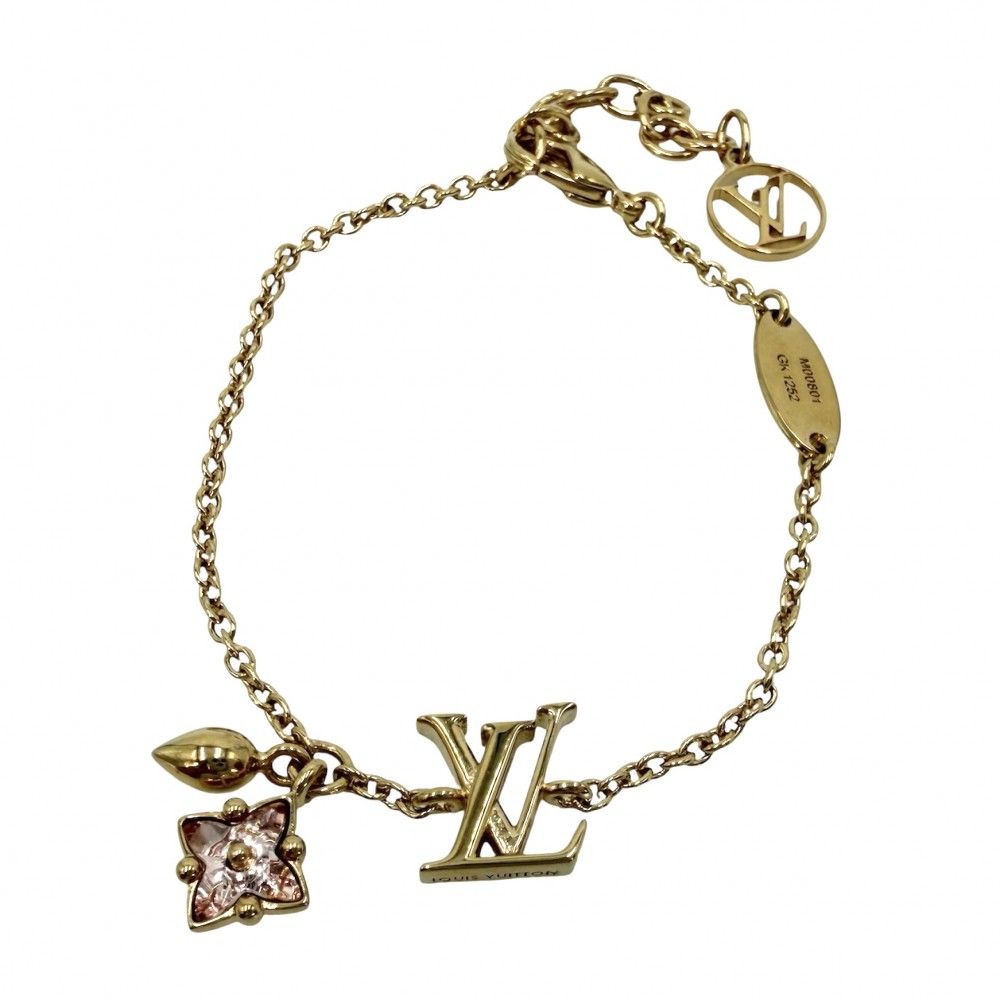 Louis Vuitton Bracelet Monogram Flower Loulou Glam Star Gold