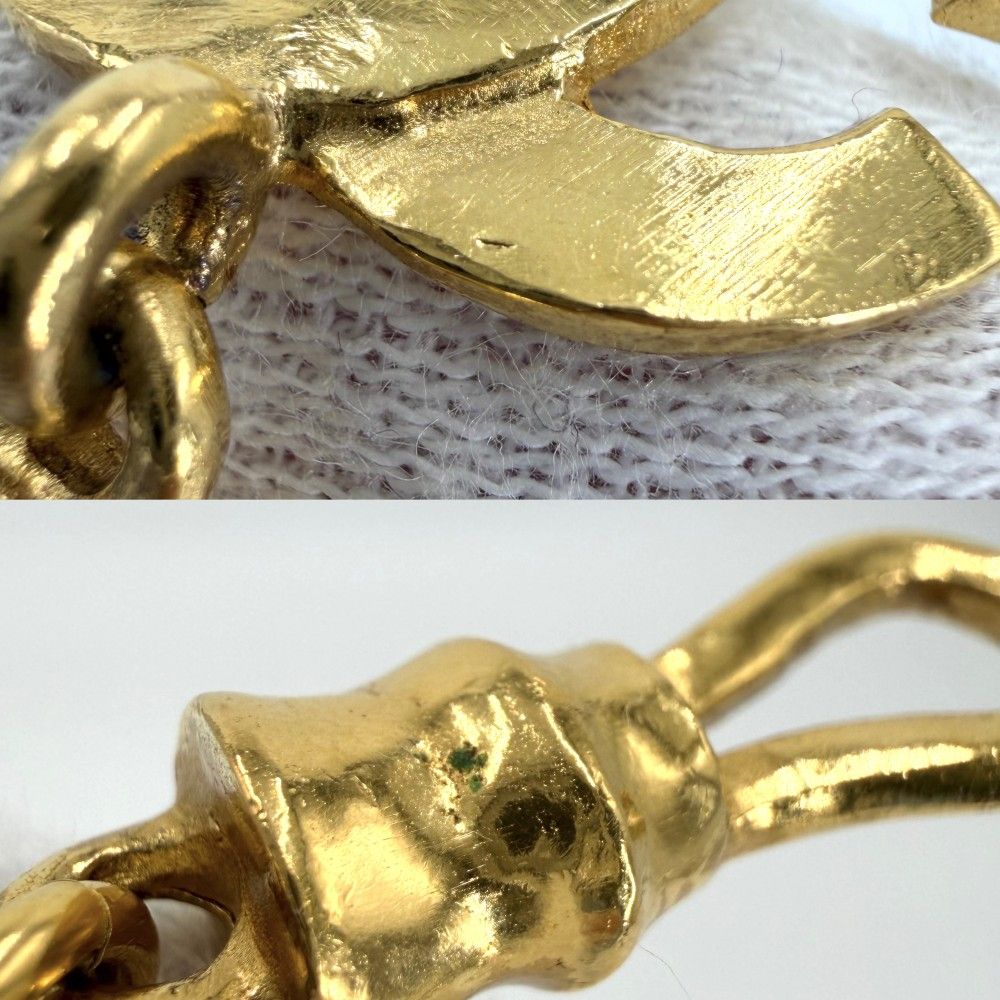 Chanel Necklace CC Logo Long Tiger Eye Gold — view 6