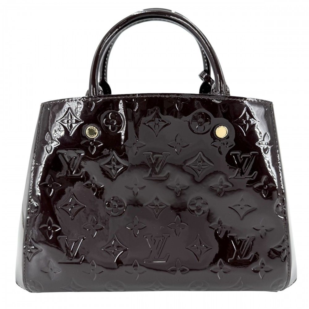 Louis Vuitton 2-Way Montaigne BB Shoulder Bag Crossbody Purple Monogram Vernis — view 2