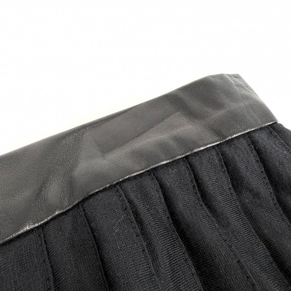 Chanel Pants Pleated Trousers Vintage 38 Black Polyester Wool — view 5