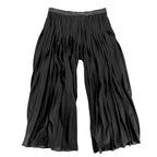 Chanel Pants Pleated Trousers Vintage 38 Black Polyester Wool — view 2