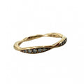 Chanel Ring Camellia Collection Half Eternity 54 18k PG Gold Diamond