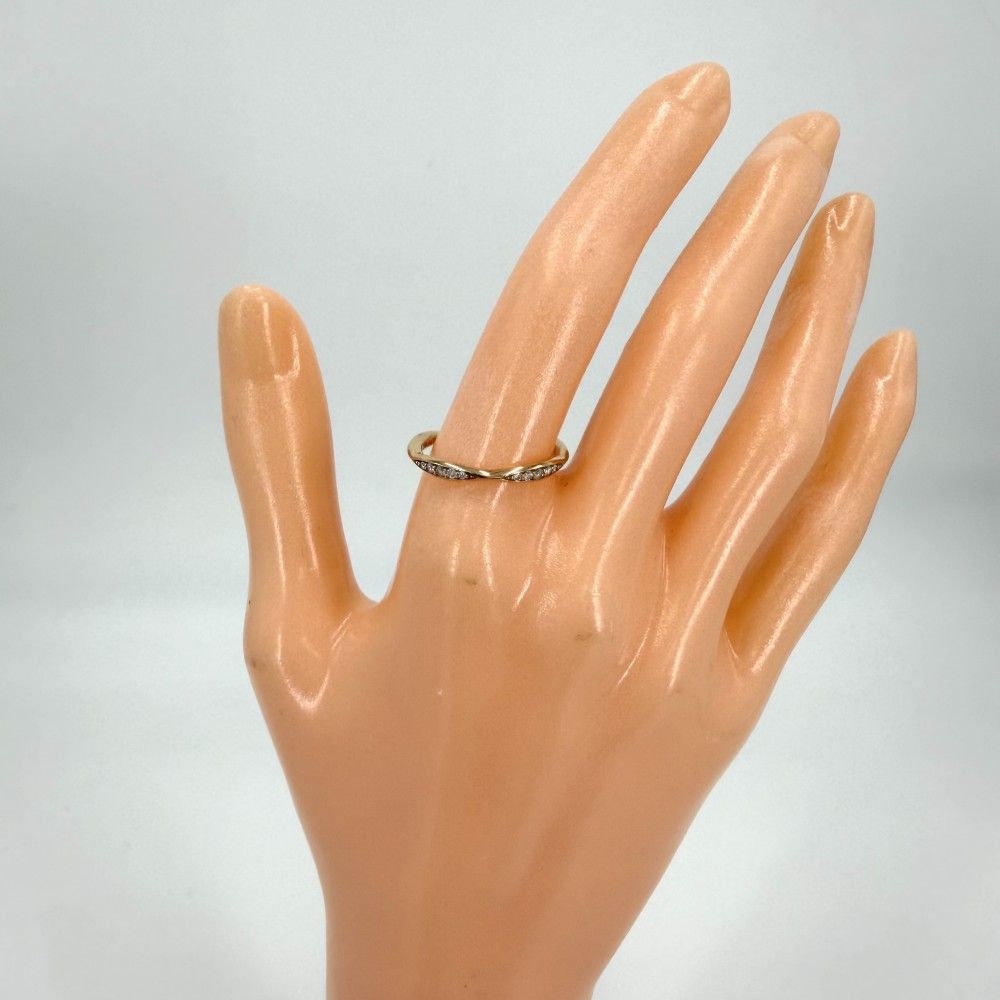 Chanel Ring Camellia Collection Half Eternity 54 18k PG Gold Diamond — view 2