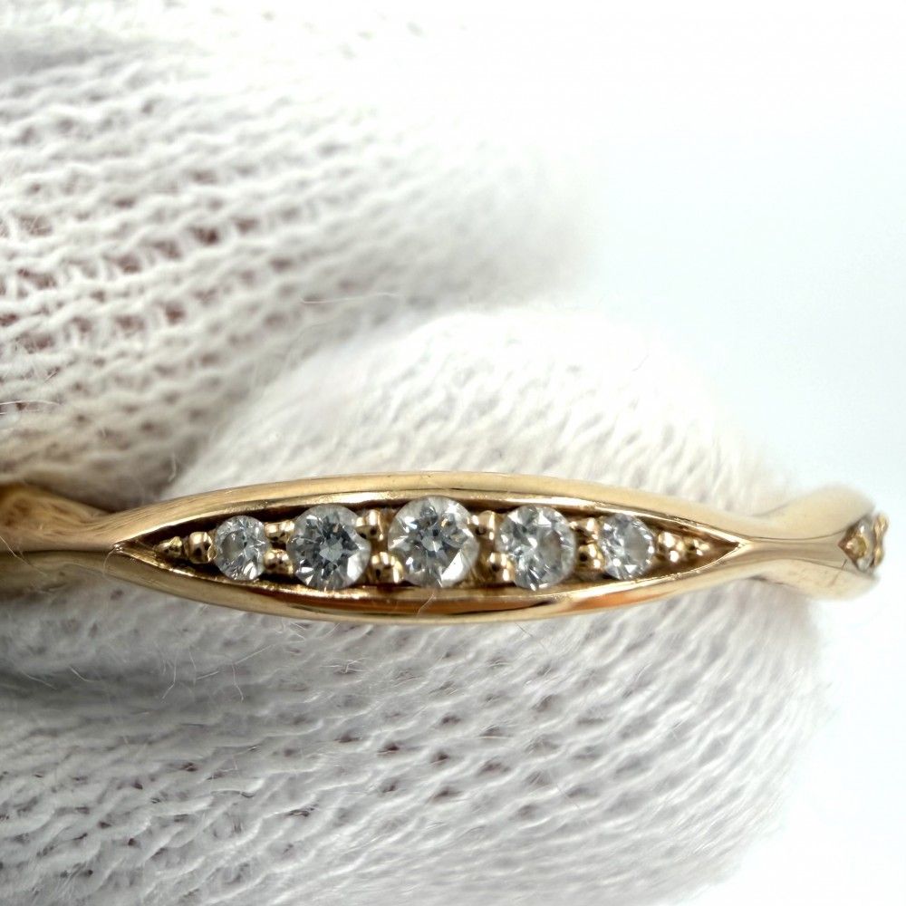 Chanel Ring Camellia Collection Half Eternity 54 18k PG Gold Diamond — view 3