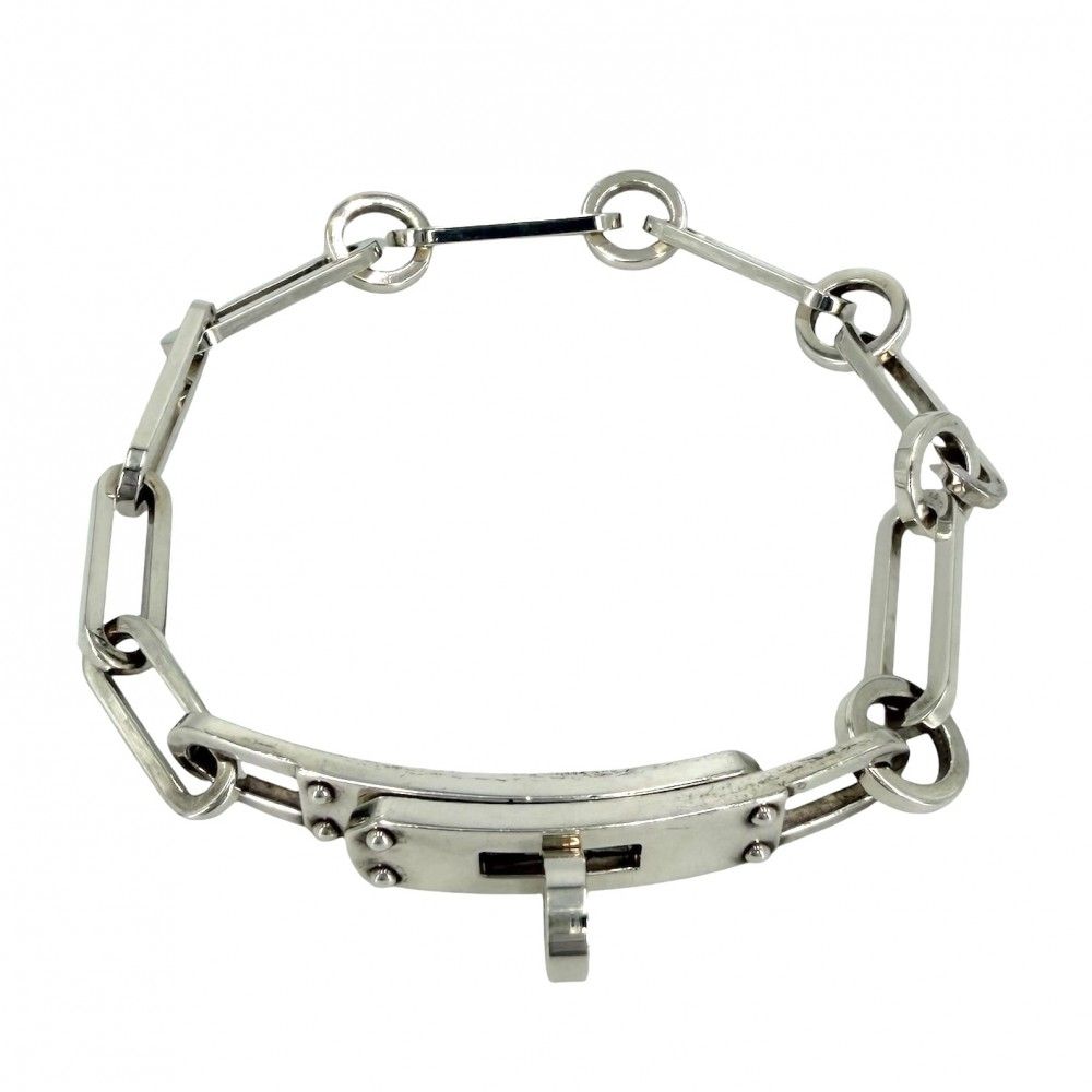 Hermes Bracelet Chain Kelly Simple Tour 19 925 Sterling Silver