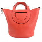Hermes Handbag in the Loop 18 Che Nupico Small Taurillon Clemence Orange Silver — view 2