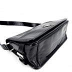 Prada Shoulder Bag Triangle Logo Soft Looks Leather Crossbody Black Silver — view 3