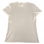Chanel Top CC Logo Short Sleeve Knit 36 Beige Cashmere Silk Summer Sweater — view 2