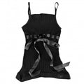 Chanel Top Ribbon Tank Top Camisole 38 Black Rayon Summer