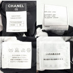 Chanel Short Sleeve T-Shirt Neck Lace Top Logo 36 Black Cotton Polyester Summer — view 3