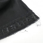 Chanel Short Sleeve T-Shirt Neck Lace Top Logo 36 Black Cotton Polyester Summer — view 6