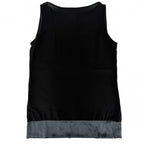 Chanel Tank Top Sleeveless Top CC Logo Lace 38 Black Silk Summer — view 2