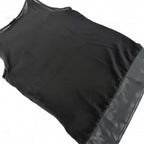 Chanel Tank Top Sleeveless Top CC Logo Lace 38 Black Silk Summer — view 5