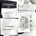 Chanel Tank Top Sleeveless Top CC Logo Lace 38 Black Silk Summer — view 3