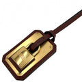 Hermes Necklace O'Kelly GM Pendant Long Leather Brown Gold
