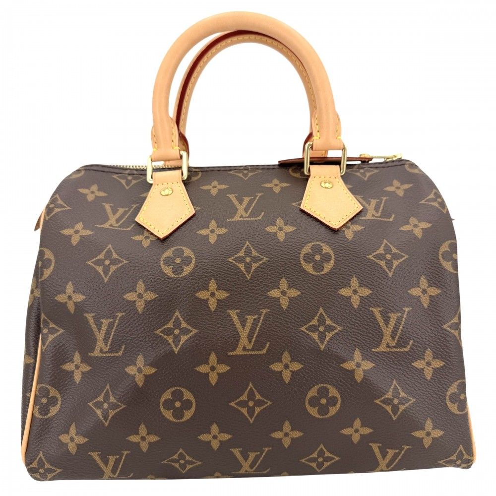 Louis Vuitton Monogram Speedy 25 Mini Boston Bag Brown Gold