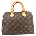 Louis Vuitton Monogram Speedy 25 Mini Boston Bag Brown Gold