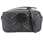 Gucci Shoulder Bag GG Marmont Small Quilted Crossbody Leather Black