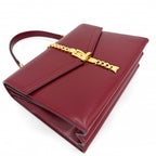 Gucci 2-Way Sylvie Shoulder Bag Crossbody Leather Red Gold — view 3