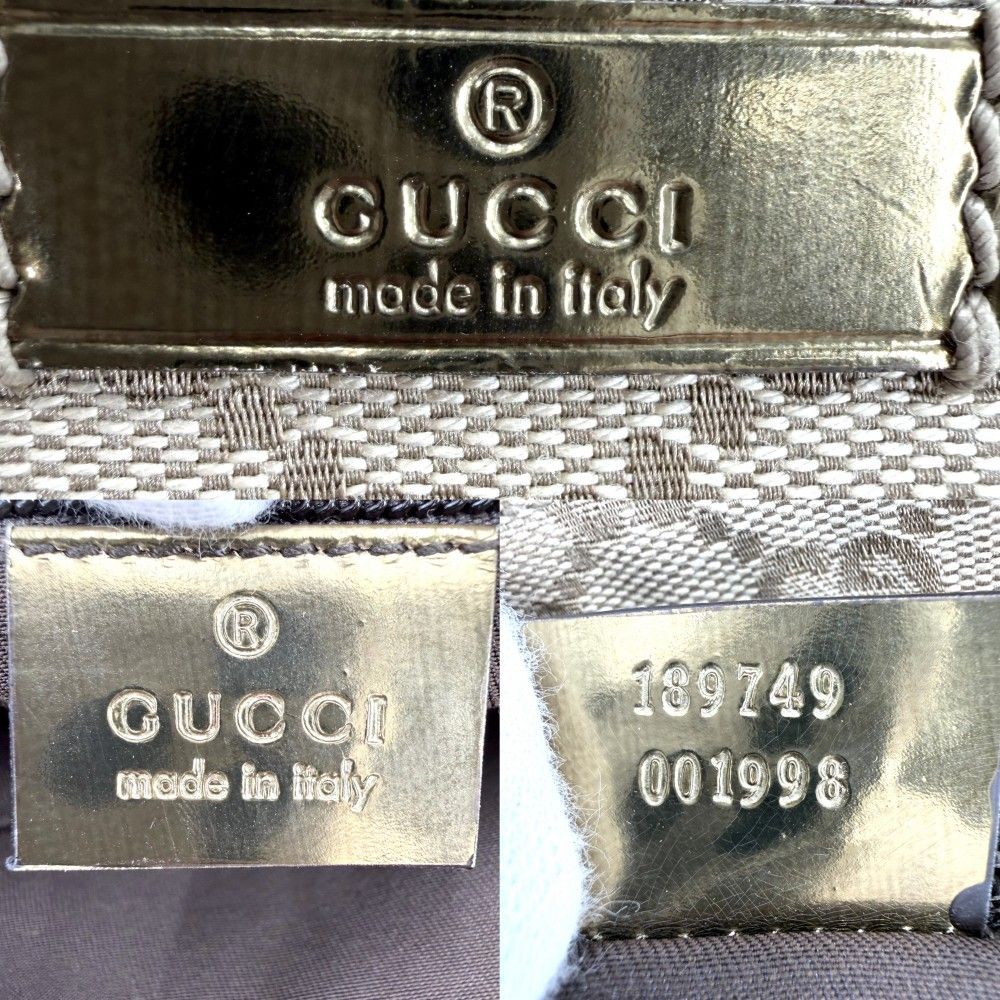 Gucci Shoulder Bag GG Canvas Beige Gold — view 5