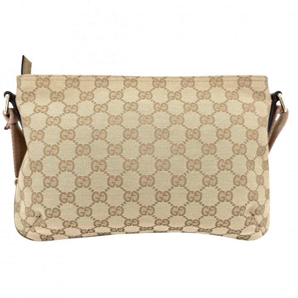 Gucci Shoulder Bag GG Canvas Beige Gold — view 2
