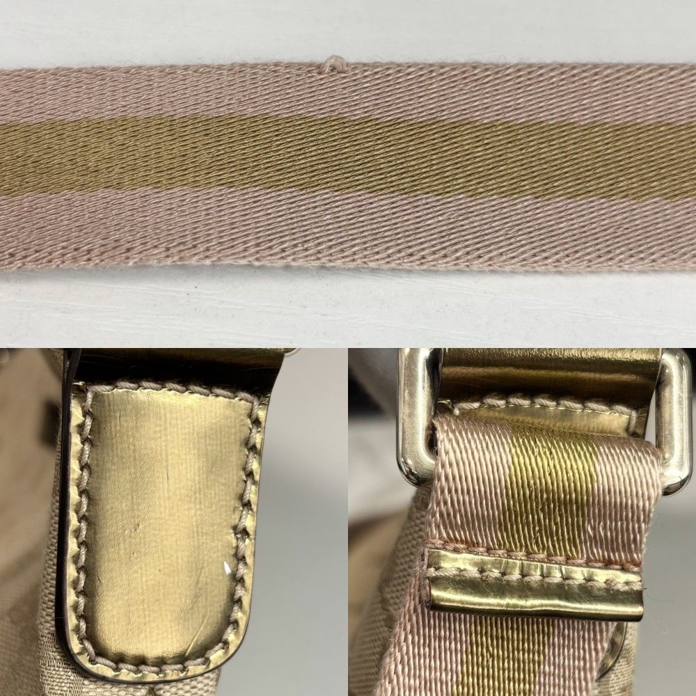 Gucci Shoulder Bag GG Canvas Beige Gold — view 7