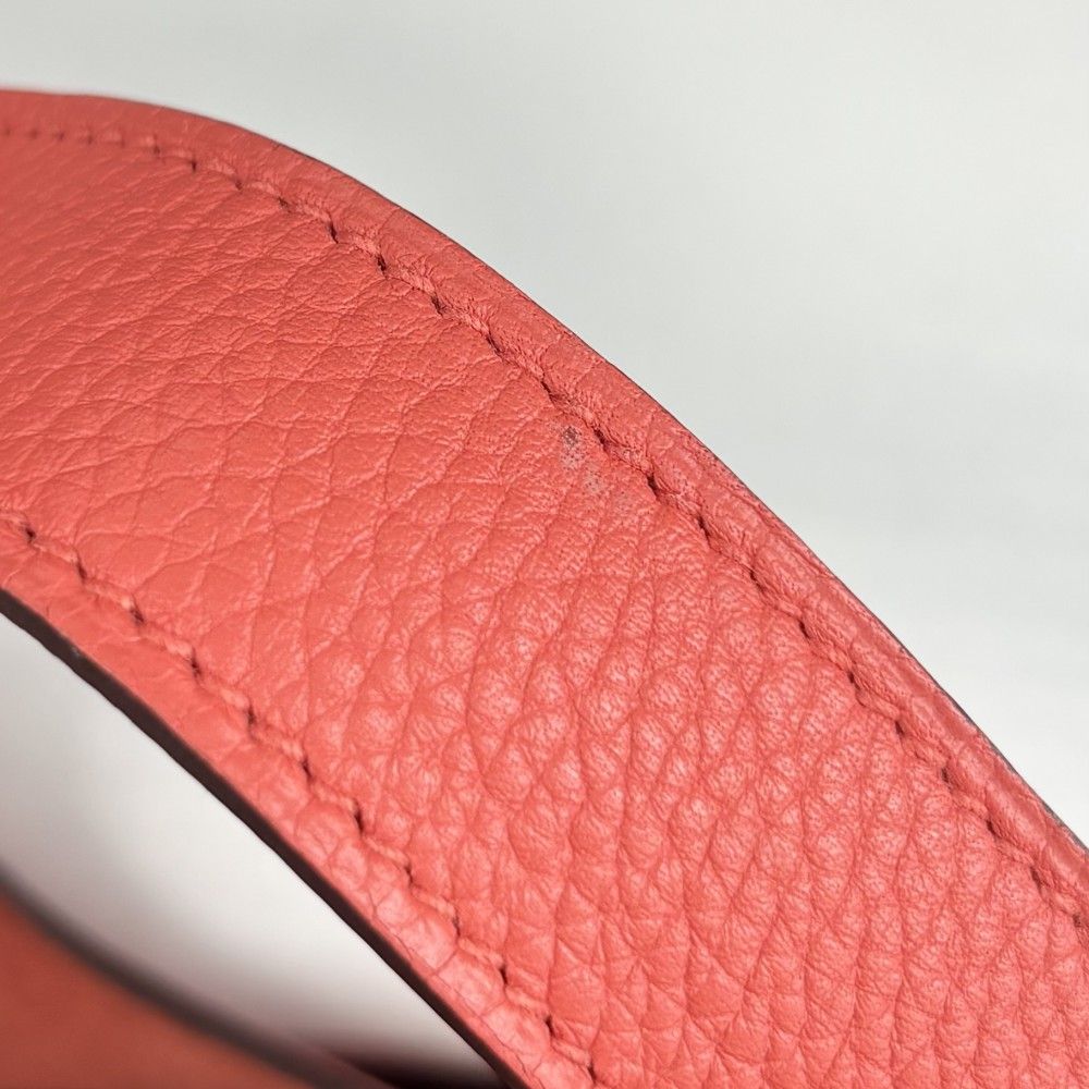 Hermes Handbag Picotin Lock PM Taurillon Clemence Orange Silver — view 7