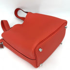 Hermes Handbag Picotin Lock PM Taurillon Clemence Orange Silver — view 3