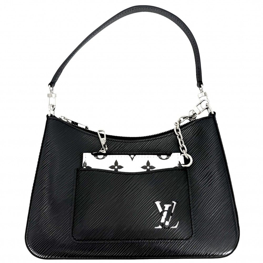 Louis Vuitton Handbag Marelle Noir Epi Leather Black Silver