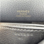Hermes Shoulder Bag Sac Roulis Mini Crossbody Leather Black Gold — view 5