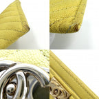 Chanel Card Case Stitch Boy CC Logo Caviar Leather Yellow Gold — view 6