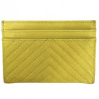 Chanel Card Case Stitch Boy CC Logo Caviar Leather Yellow Gold — view 2